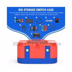 Nintend Switch Cute Soft Shell Protective Travel Case Large Storage Messenger Bag for Nintendo Switch Accessories - For Switch OLED