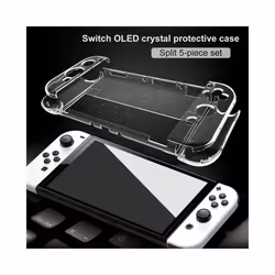 For Nintendo Switch Oled Case bundle Bag Pack Game Accessories Kit Hard Shell Travel Storage Bag JoyCon Protective Cover - Jungle Green