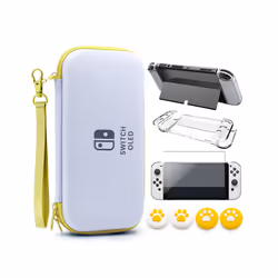 Switch Oled Storage Carry Case Kit Hard Shell Dockable Console Cover Pouch Screen Protector for Nintendo Switch Oled Film - y ...