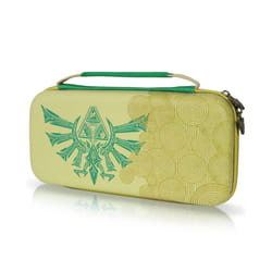 Carrying Case for Switch OLED, Hard Shell Travel  with 10 Game Card Slots, Protective Storage Bag for NS Zelda Console - Green