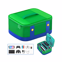 For Nintend Switch/OLED Travel Carrying Case Portable Storage Messenger Bag for Nintendo Switch Console Game Accessories - Gr ...