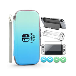 Switch Oled Storage Carry Case Kit Hard Shell Dockable Console Cover Pouch Screen Protector for Nintendo Switch Oled Film - KIT 4