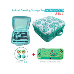 ) Cute Storage Bag Animal Style for Nintendo Switch OLED Portable Carrying Case Nintend Switch OLED Game Accessories - E(SWITCH OLED