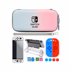 For Nintendo Switch Oled Case bundle Bag Pack Game Accessories Kit Hard Shell Travel Storage Bag JoyCon Protective Cover - Br ...