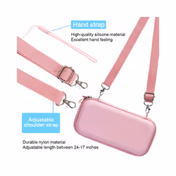 Pink Sakura For Switch Lite Portable Storage Bag Protective Shell PU Pouch Cover for Nintend Switch Lite Mini Carrying Bag - For Switch Lite