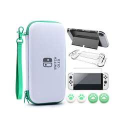 Case For Nintendo Switch OLED Console Carrying Case Protective Pouch Hard Carry Storage Bag Switch OLED Pochette Game Accessory - green kit