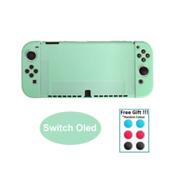 Transparent TPU Soft Case Joycon Protective Shell Cover for Nintendo Switch NS Console Crystal Clear Back Protector Accessories - Green