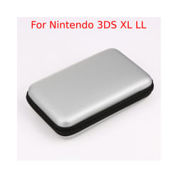 EVA Skin Carry Hard Case Bag Pouch for Nintendo 3DS XL LL/Switch/2DS with Strap Features durable all around zippe Compatible - Silver