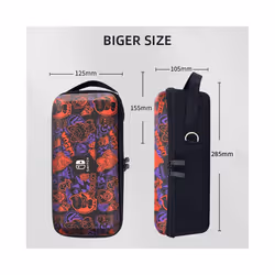 Data Frog Switch OLED/LITE Handheld Storage Bag NS Nintendo Switch Portable PU Carrying Case Protection Travel Bag - Black