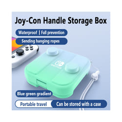 for Nintendo Switch/Switch OLED Handle Joycon Storage Box Protective Case Gamepad Controller Transparent Box NS Game Accessories - Blue Green
