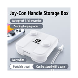 for Nintendo Switch/Switch OLED Handle Joycon Storage Box Protective Case Gamepad Controller Transparent Box NS Game Accessories - Ivory white