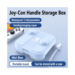 for Nintendo Switch/Switch OLED Handle Joycon Storage Box Protective Case Gamepad Controller Transparent Box NS Game Accessories - Mist Blue