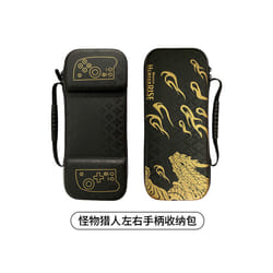 For Nintendo Switch Hori Split Pad Pro Controller Carrying Case Storage Bag Protection Box Hard Shell Pouch Cover Game Card - Black