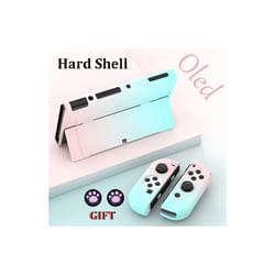 Transparent TPU Soft Case Joycon Protective Shell Cover for Nintendo Switch NS Console Crystal Clear Back Protector Accessories - Gold