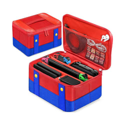 Carry Bag Console Travel Carrying Case Gamecard Holders Pouch Storage Bag for NS Portable EVA for Nintend Switch - Red
