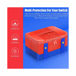 Large Carrying Protective Case Travel Storage Bag Compatible For Nintendo Switch Oled Console Pro Controller Game Storage - black