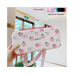 For Nintendo Switch/Lite Console Storage Bag Protective Shell Hard Case Cover for Nintendo Switch Carrying Bag Game Accessory - Switch Peach Bag