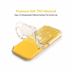 Luxury Bling Crystal Glitter Case For Nintendo Switch Lite Game Console Skin Sleeve Shell Soft TPU Protective Cover Accessories - Transparent