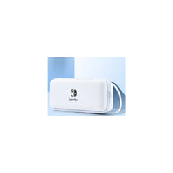Data Frog Switch OLED/LITE Handheld Storage Bag NS Nintendo Switch Portable PU Carrying Case Protection Travel Bag - White