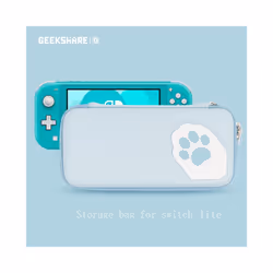 GeekShare Storage Bag Cute Cat Claw CP Hard Portable Bags For Nintendo Switch Lite And OLED Card Box For NS Game Console - Bl ...