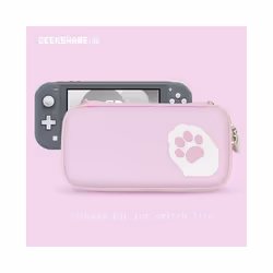 GeekShare Storage Bag Cute Cat Claw CP Hard Portable Bags For Nintendo Switch Lite And OLED Card Box For NS Game Console - Pu ...
