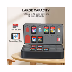 Switch Game Card Protective Case with 72/48 Game Card Slots Creative NS Card Storage Box Holder for Nintendo Switch/Lite/OLED - 72 case