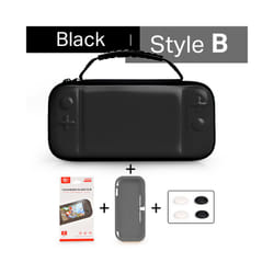 New For Nintend Switch Lite Portable Bag Storage for Switch Mini Protector Case for Nintendo Switch Mini Accessories - H-Black-3in1
