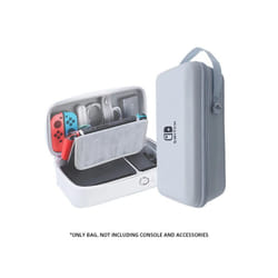 Data Frog Switch OLED/LITE Handheld Storage Bag NS Nintendo Switch Portable PU Carrying Case Protection Travel Bag - White