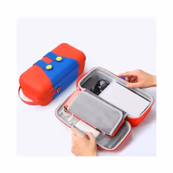 Data Frog Switch OLED/LITE Handheld Storage Bag NS Nintendo Switch Portable PU Carrying Case Protection Travel Bag - White