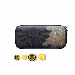 Carrying Case with Thumb Grips for Nintendo Switch, The Legend of Zelda Tears of the Kingdom - Black Case 2NS 2PRO