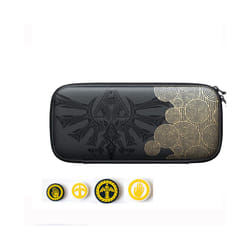 Carrying Case with Thumb Grips for Nintendo Switch, The Legend of Zelda Tears of the Kingdom - Black Case 2NS 2PRO
