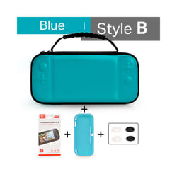 New For Nintend Switch Lite Portable Bag Storage for Switch Mini Protector Case for Nintendo Switch Mini Accessories - H-Blue-3in1