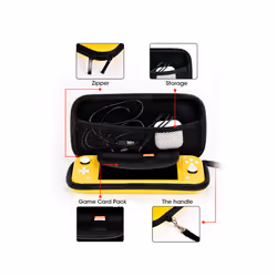 New For Nintend Switch Lite Portable Bag Storage for Switch Mini Protector Case for Nintendo Switch Mini Accessories - H-Gray-3in1