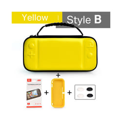 New For Nintend Switch Lite Portable Bag Storage for Switch Mini Protector Case for Nintendo Switch Mini Accessories - H-Yellow-3in1