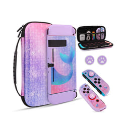 Portable Travel Bag For Nintendo Switch Case Girl Unicorn Controller Cover kit For Nintendo Switch Gaming Accessories Girls - mermaid
