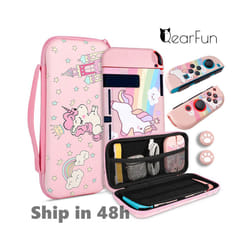 Portable Protective Carrying Case For Nintendo Switch Storage Bag Travel Protective Case Cover Game Accessories Girls Gifts - unicorn