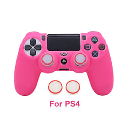 Luminous Glowing in Dark Protective Cover For PS3 PS4 PS5 Xbox Switch Pro Game Controller Skin Silicone Covers Accessories - For PS4 Pink