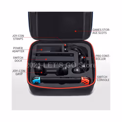 New Nintend Switch Hard Shell Travel Carry Case Storage Bag 21 Games Slots Shoulder Strap for NintendoSwitch Console Accessories - Big Bag
