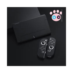 For Nintendo Switch OLED Accessories Protective Shell NS Game Host Console TPU All-inclusive Soft Cover Protection Case - Black