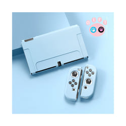 For Nintendo Switch OLED Accessories Protective Shell NS Game Host Console TPU All-inclusive Soft Cover Protection Case - Blue