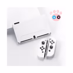 For Nintendo Switch OLED Accessories Protective Shell NS Game Host Console TPU All-inclusive Soft Cover Protection Case - Whi ...