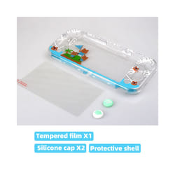 DATA FROG Cute Pink Switch Hard Protective Case Compatible-Nintendo Switch Lite Animal For NS Lite Kawaii Game Accessories - Transparent 01