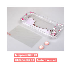 DATA FROG Cute Pink Switch Hard Protective Case Compatible-Nintendo Switch Lite Animal For NS Lite Kawaii Game Accessories - Transparent Cat 01