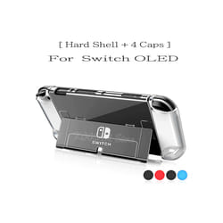 Nintend Switch OLED Covers Storage Bag EVA Case Screen Protector  Clear Shell Silicone Caps For Nintendo Switch OLED Accessories - Crystal Shell