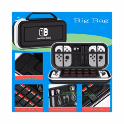 Nintend Switch OLED Covers Storage Bag EVA Case Screen Protector  Clear Shell Silicone Caps For Nintendo Switch OLED Accessories - Crystal Shell