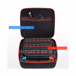 New Nintend Switch Hard Shell Travel Carry Case Storage Bag 21 Games Slots Shoulder Strap for NintendoSwitch Console Accessories - Small Bag