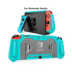For Nintendo Switch Case TPU Grip Protective shell Shockproof Armor Back Cover for nintendo switch Oled case dust-proof - Switch green