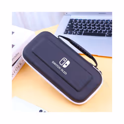 For Nintend Switch OLED Hard Case Cover Travel Storage Bag&Crystal Shell &Screen Glass Film for Nintendo Switch OLED Accessories - 4 IN 1 Style A