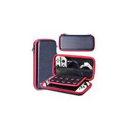 Case for Nintendo Switch & OLED Model Protective Hard Portable Travel Carry Case Shell Pouch for Nintendo Switch Console - A-Red