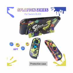 ) 2024 Splatoon style Storage Bag for Nintendo Switch OLED Protective Shell Cover Carrying Case for Switch OLED Game Accessor ...